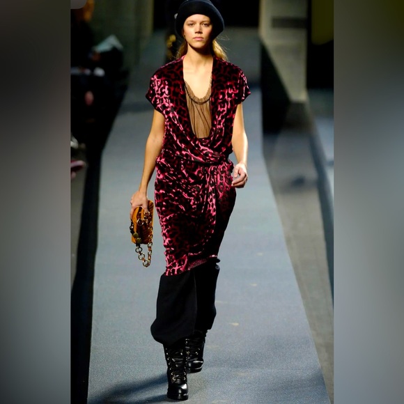 Marc Jacobs Fall 2006 Runway Red Leopard Print Dress - Picture 1 of 6